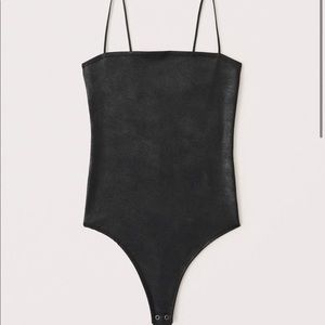 abercrombie faux leather bodysuit
